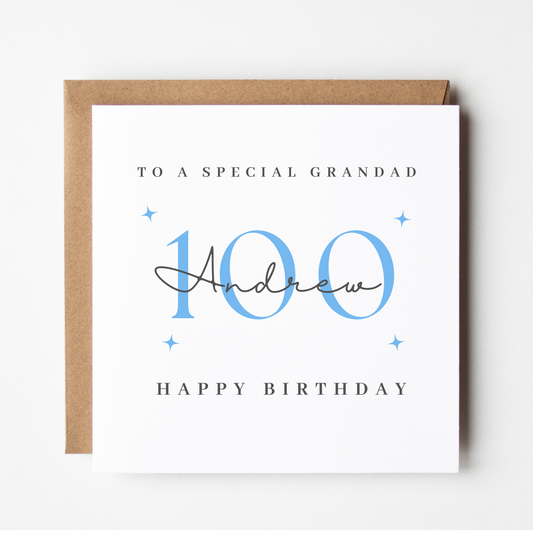 Grandad 100th Birthday Card