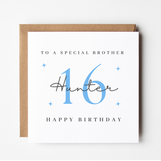 Brother 16th Birthday Card