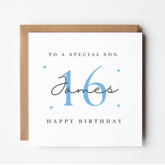 Son 16th Birthday Card