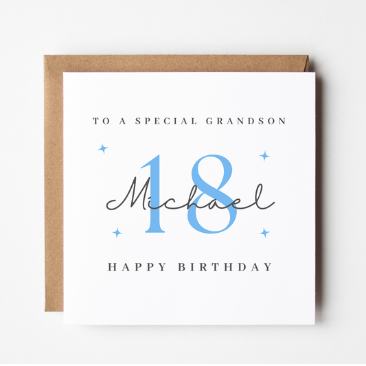 Grandson 18th Birthday Card