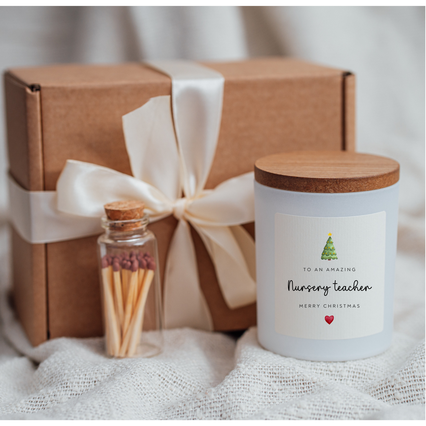 Nursery Teacher Christmas Candle Gift