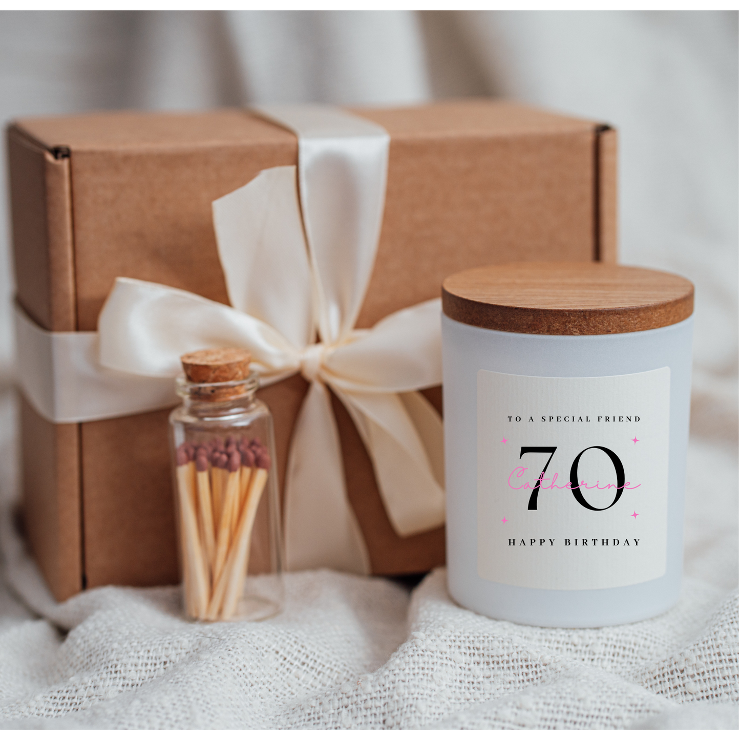 Friend 70th Birthday Candle Gift