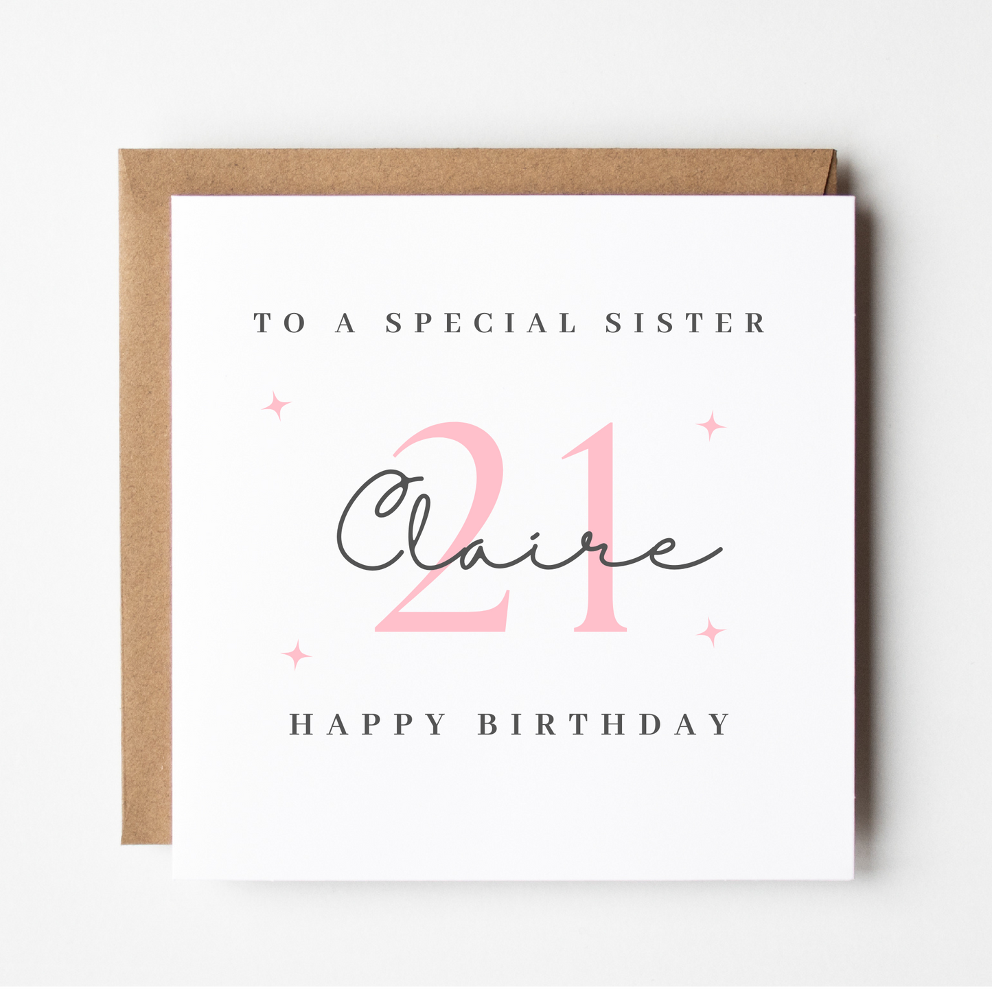 Sister 21st Birthday Card