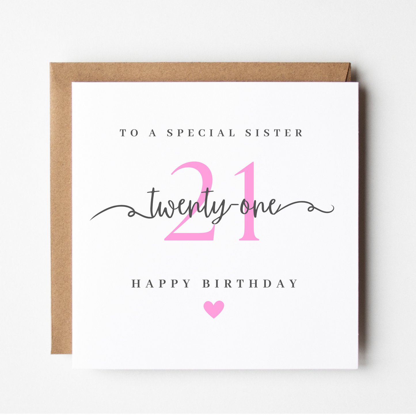 Sister 21st Birthday Card