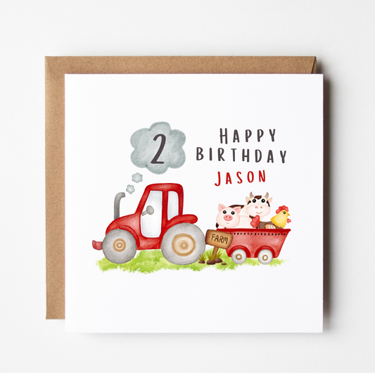 Birthday Card For Boy Age 2