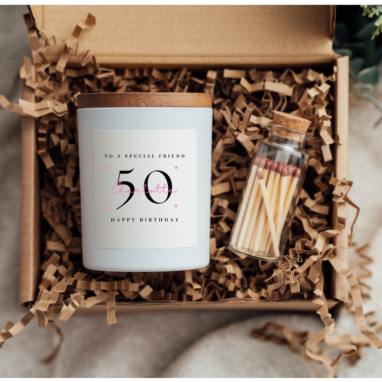 Friend 50th Birthday Candle Gift