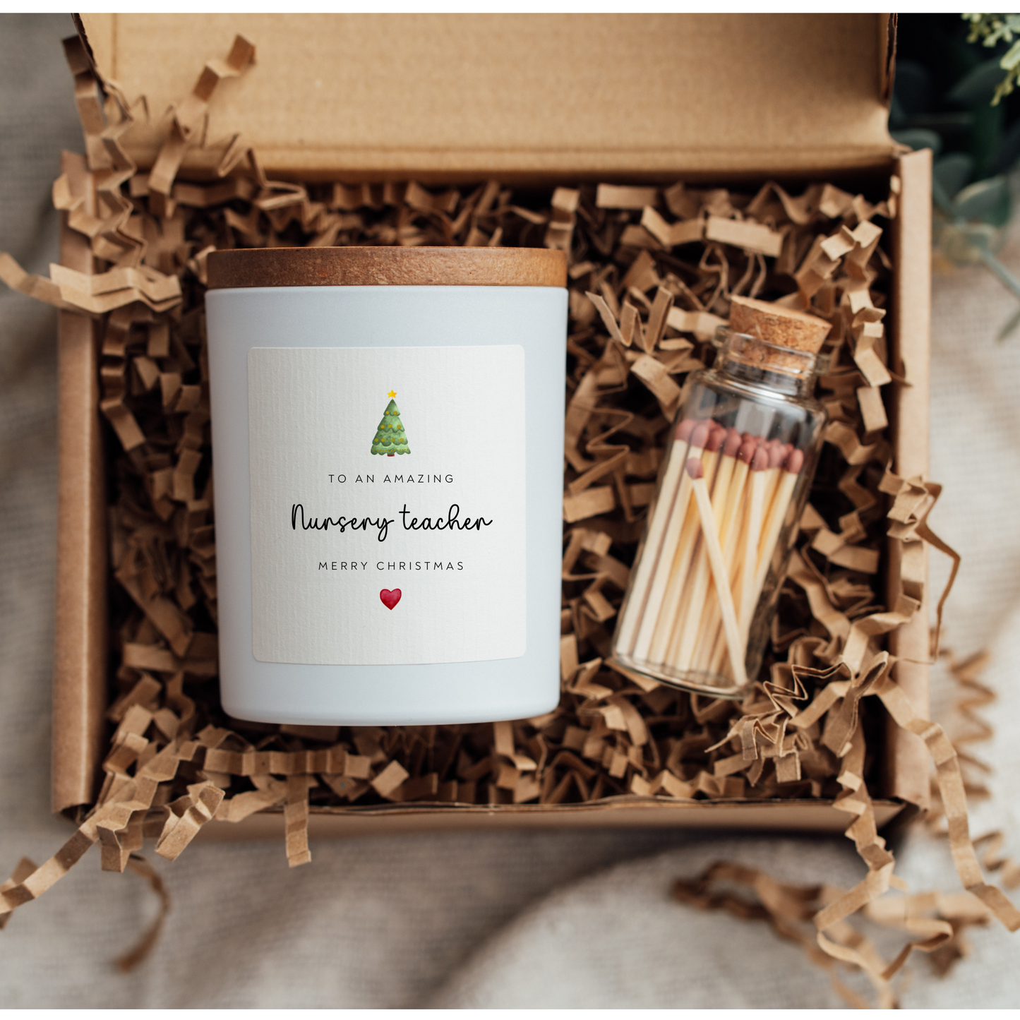 Nursery Teacher Christmas Candle Gift