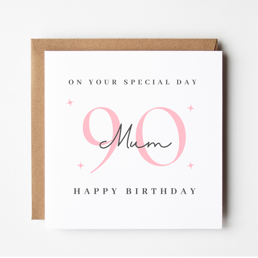 Mum 90th Birthday Card