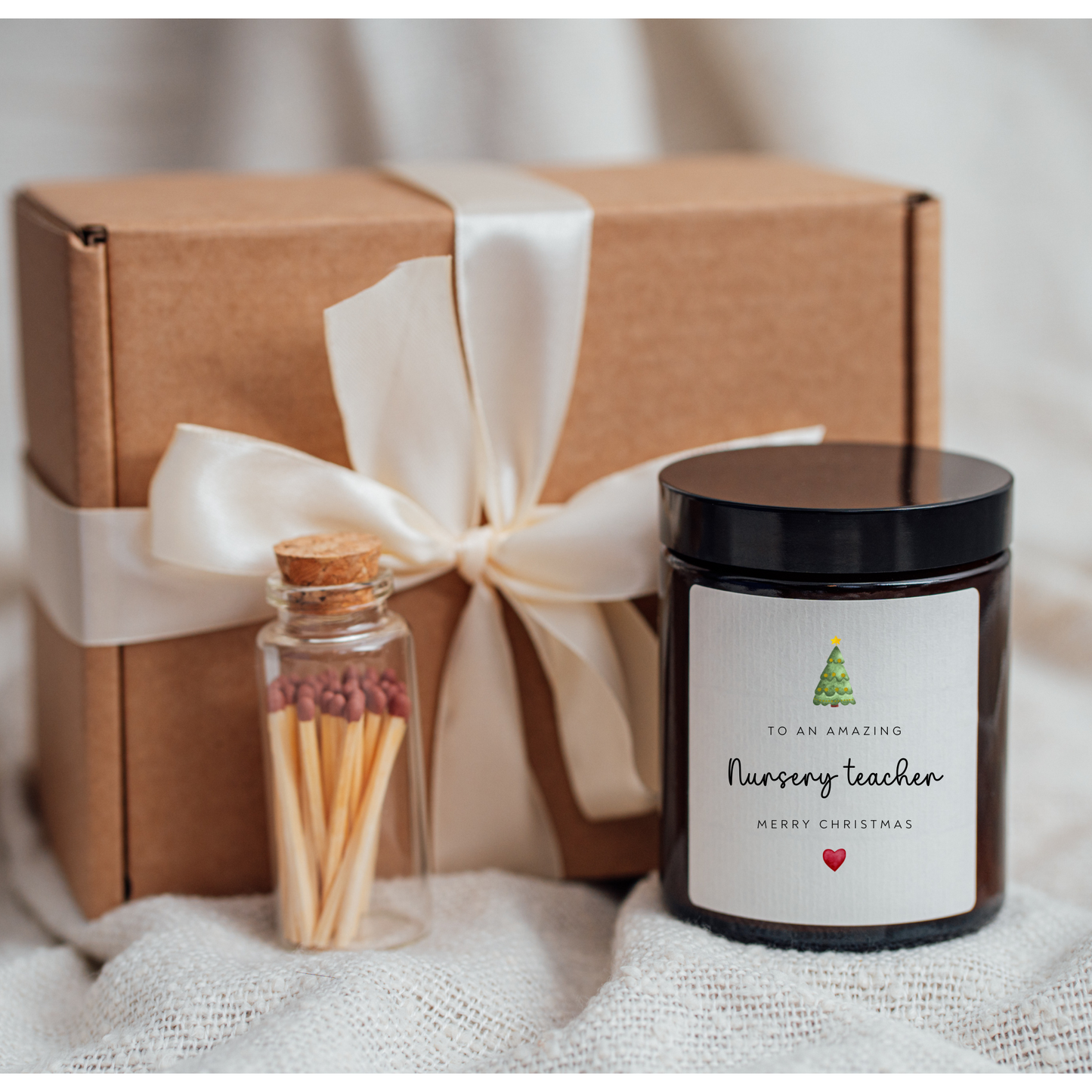 Nursery Teacher Christmas Candle Gift