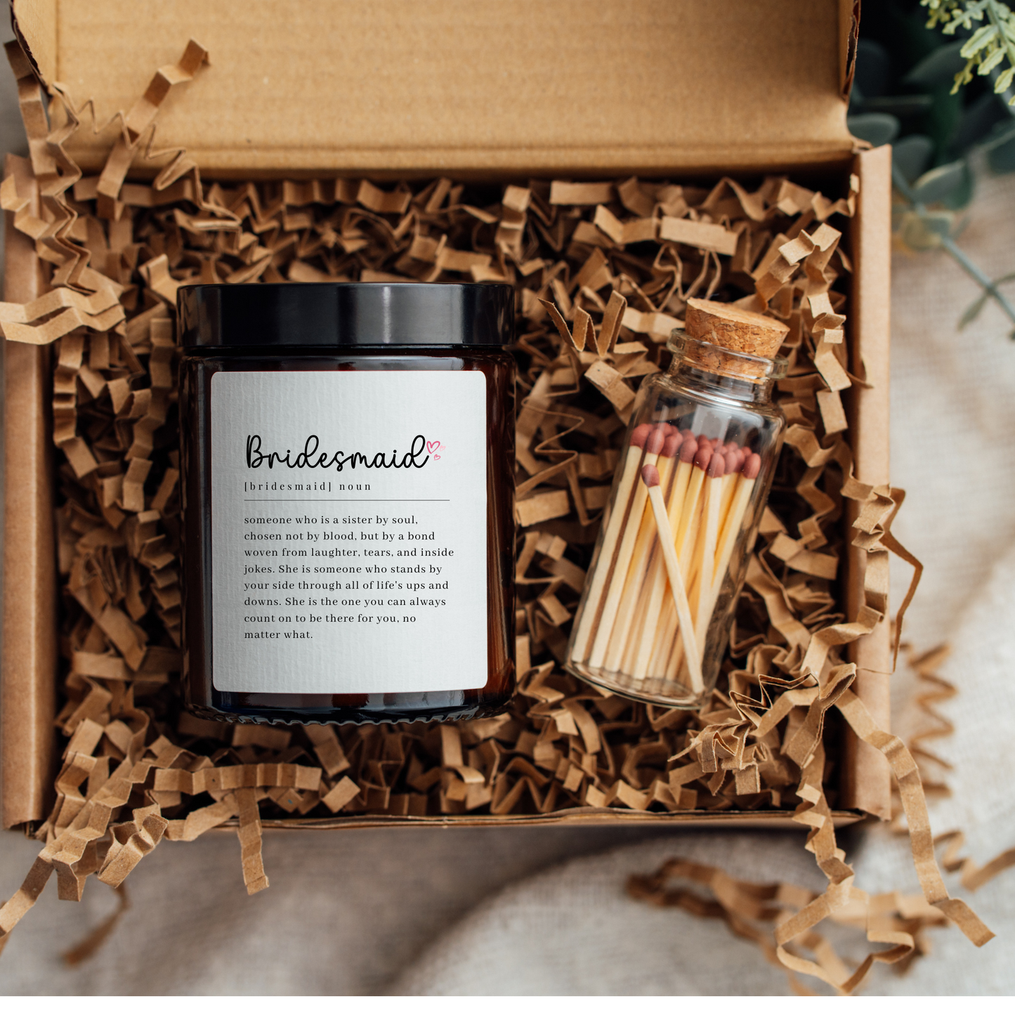 Bridesmaid Definition Candle Gift