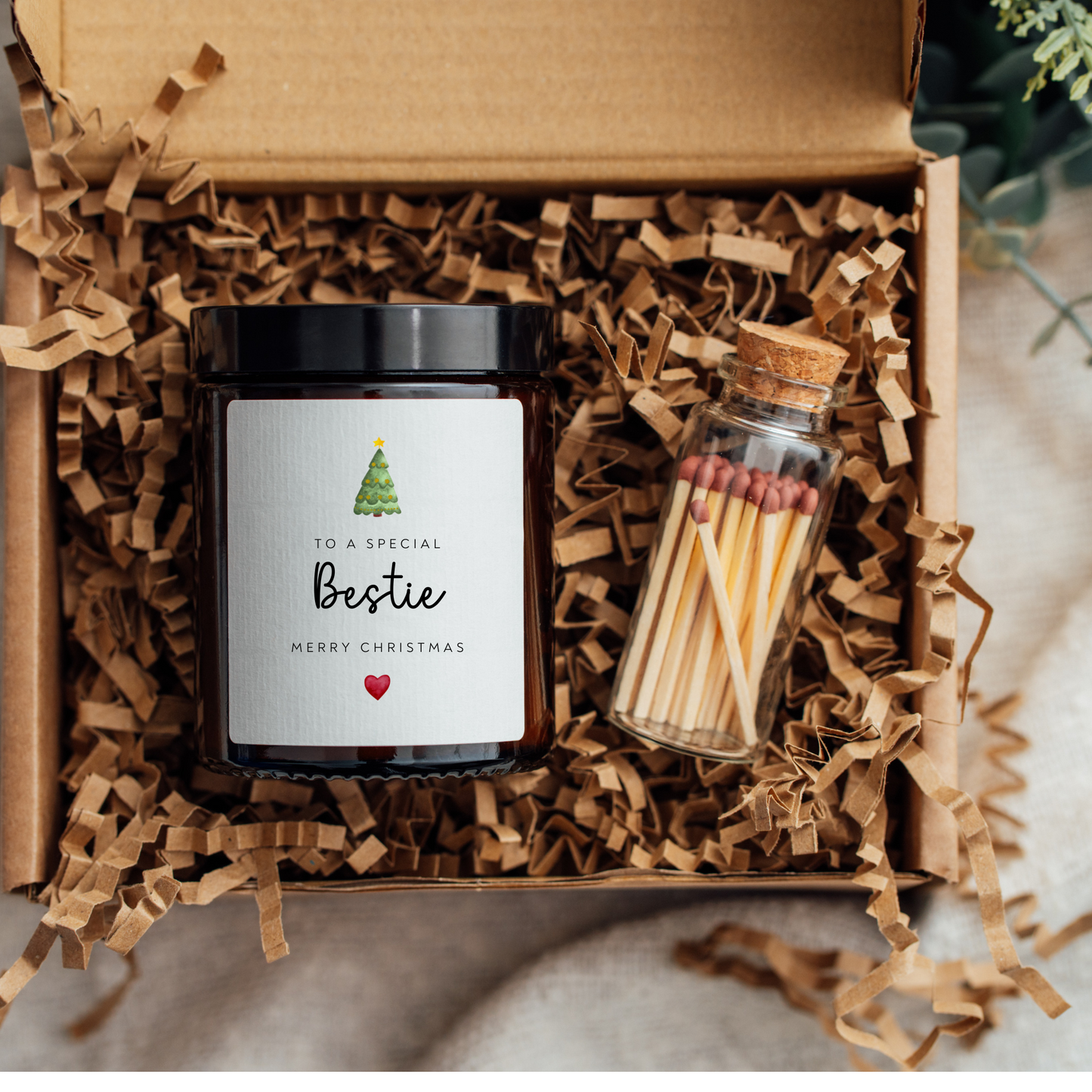 Bestie Christmas Candle Gift