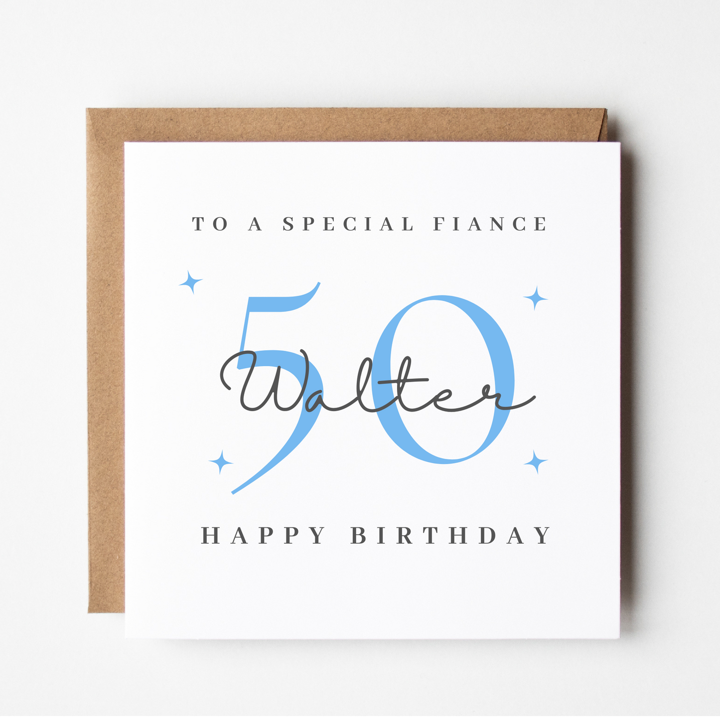 Fiance 50th Birthday Card