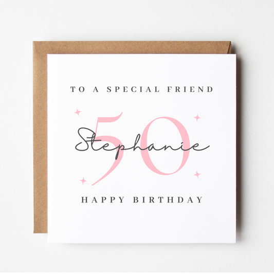 Friend 50th Birthday Card