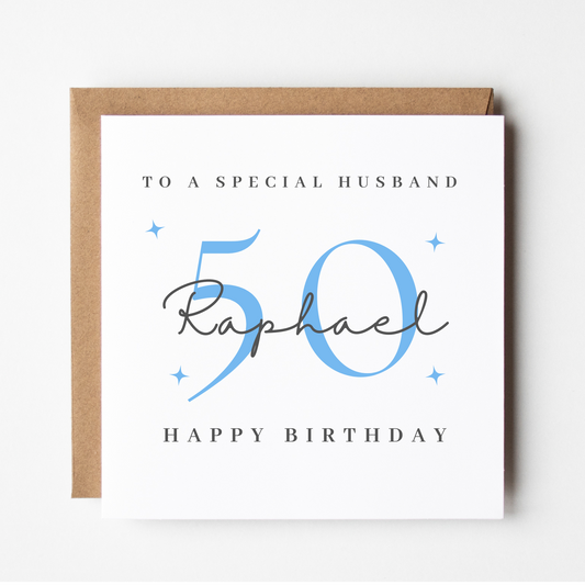 Husband 50th Birthday Card