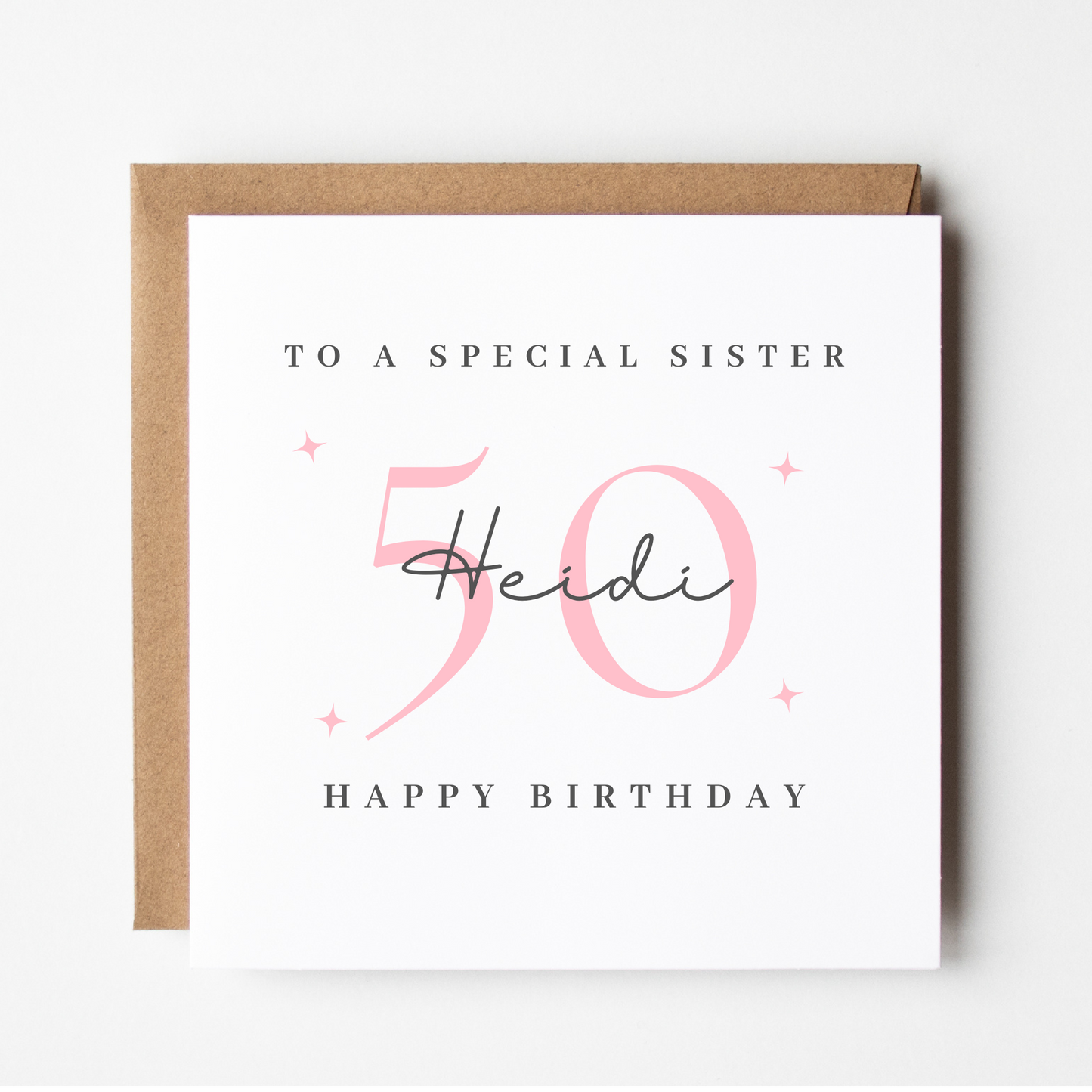 Sister 50th Birthday Card