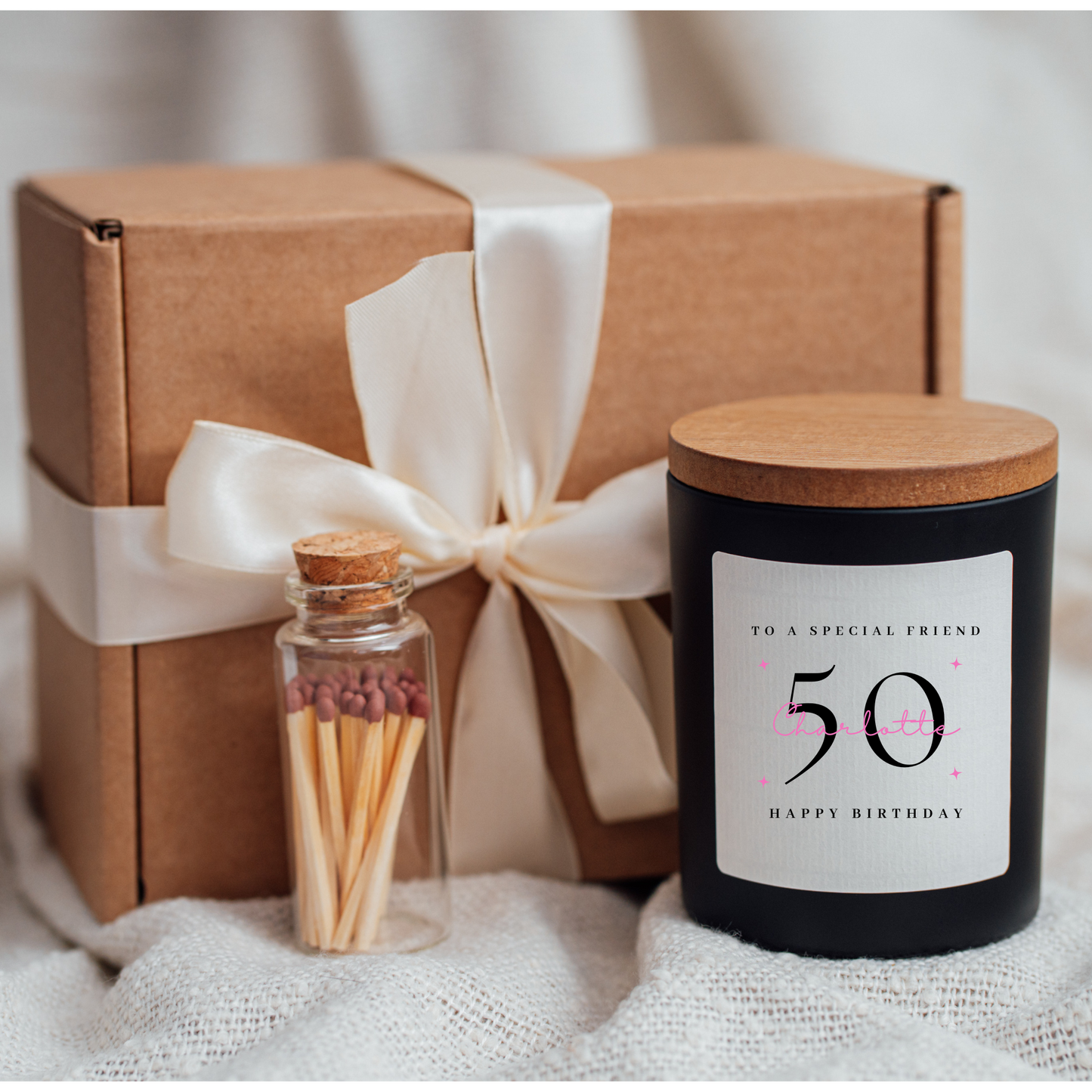 Friend 50th Birthday Candle Gift