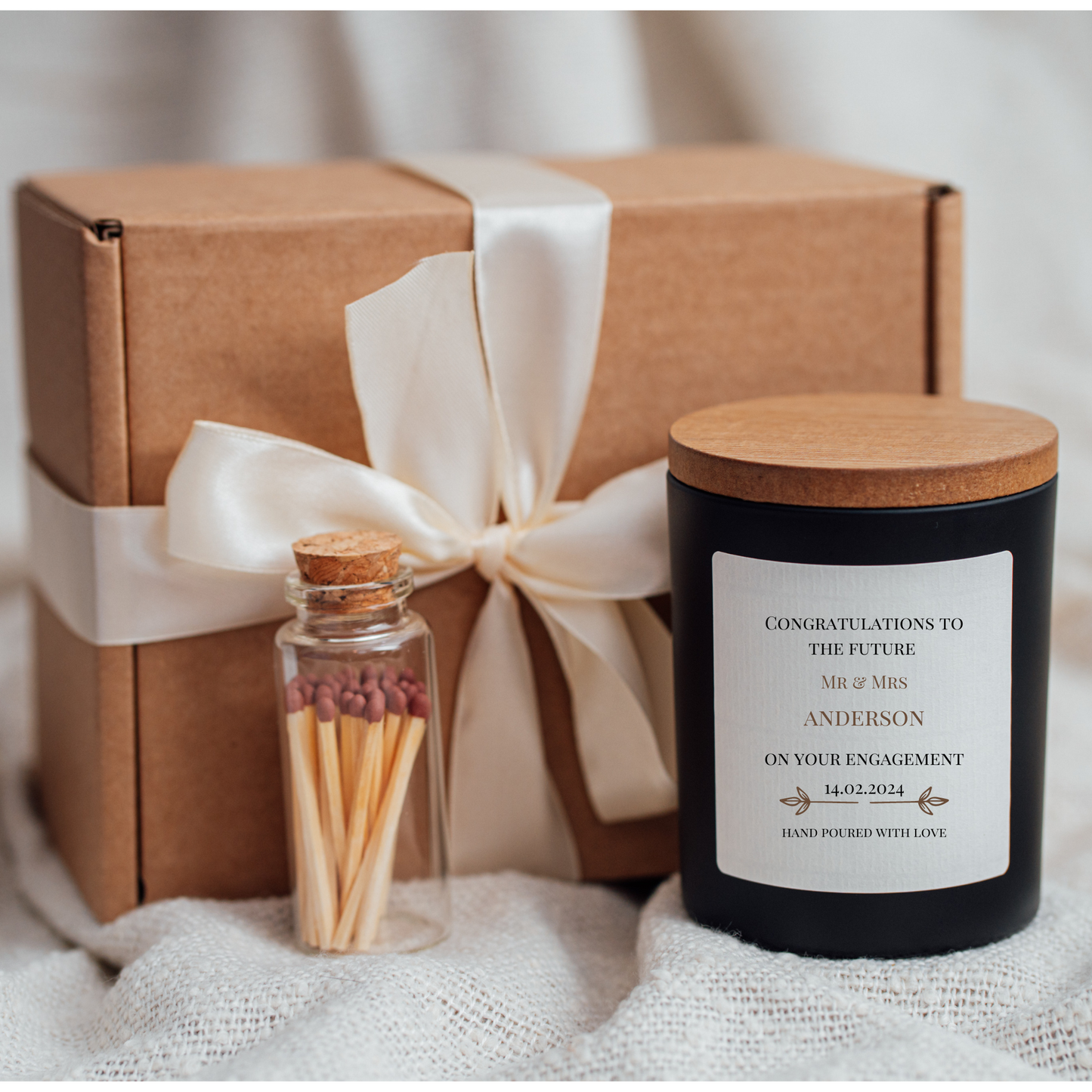 Couple Engagement Candle Gift