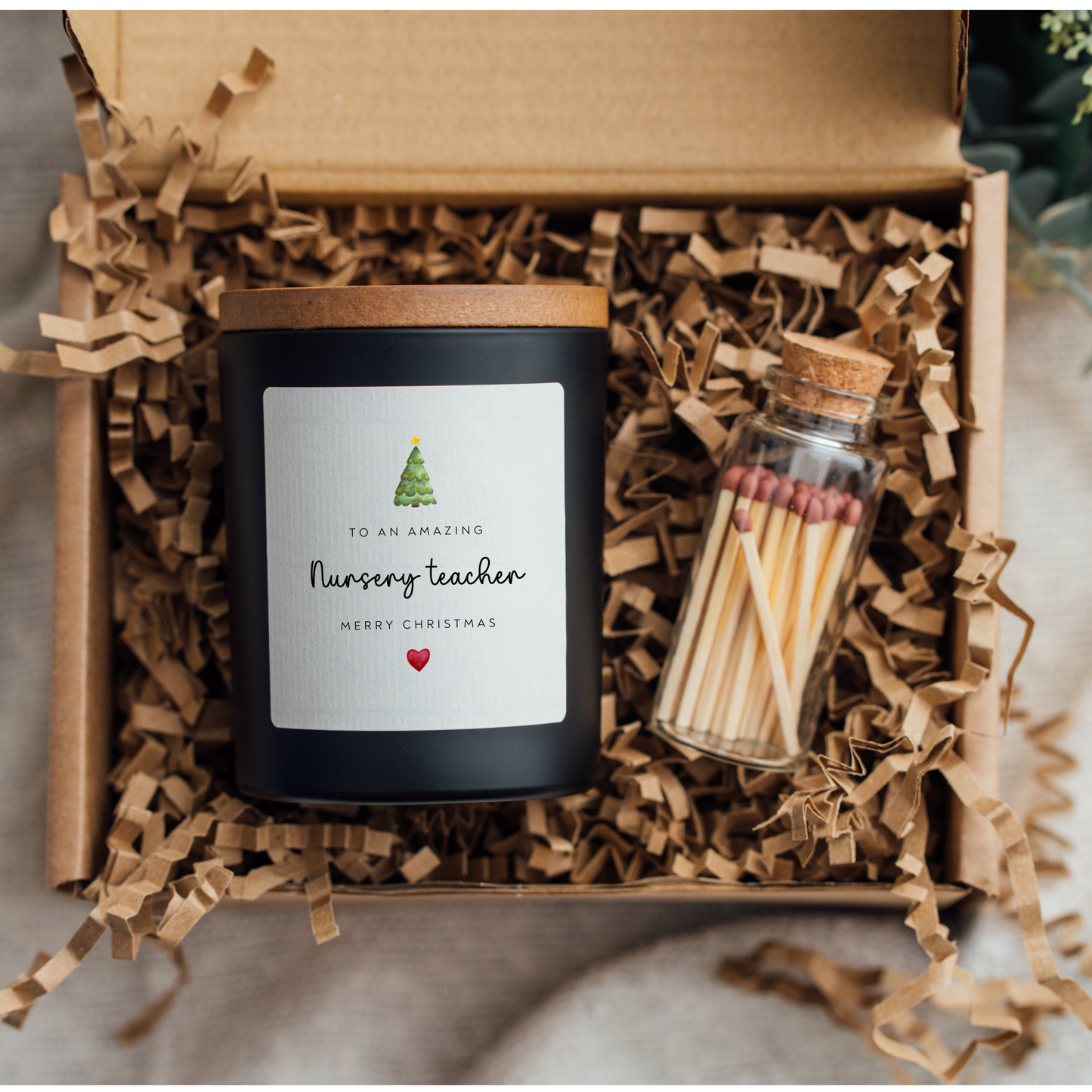 Nursery Teacher Christmas Candle Gift