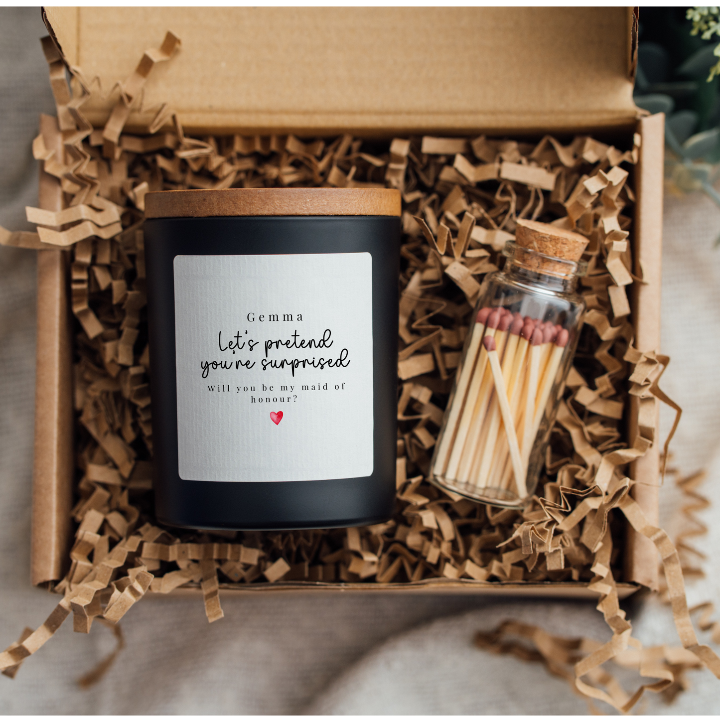 Maid Of Honour Proposal Candle Gift