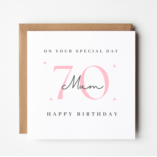 Mum 70th Birthday Card