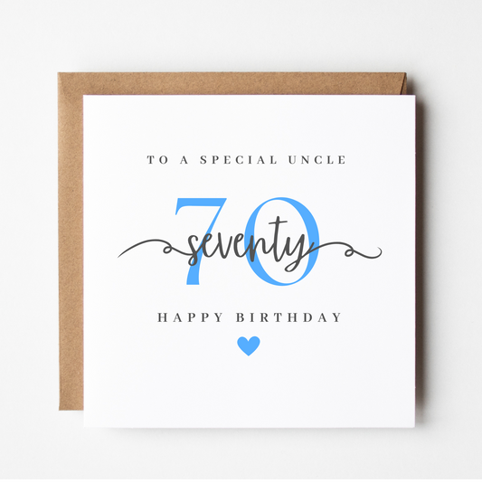 Uncle 70th Birthday Card