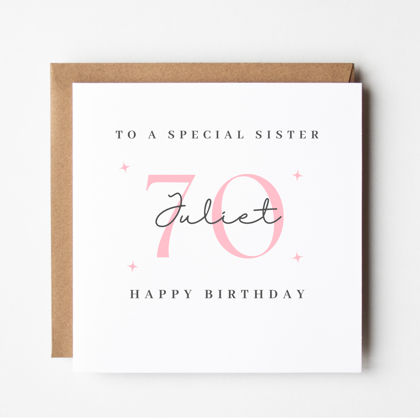 Sister 70th Birthday Card