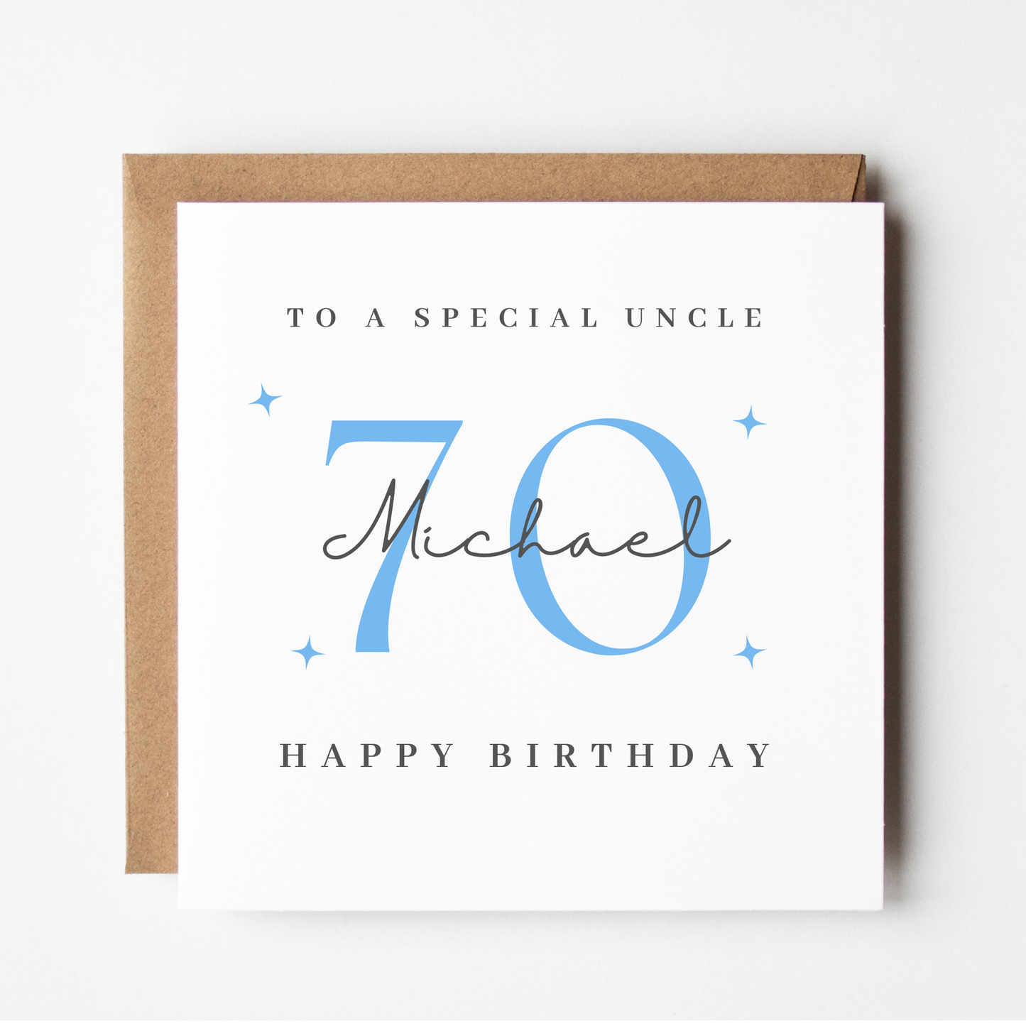 Uncle 70th Birthday Card