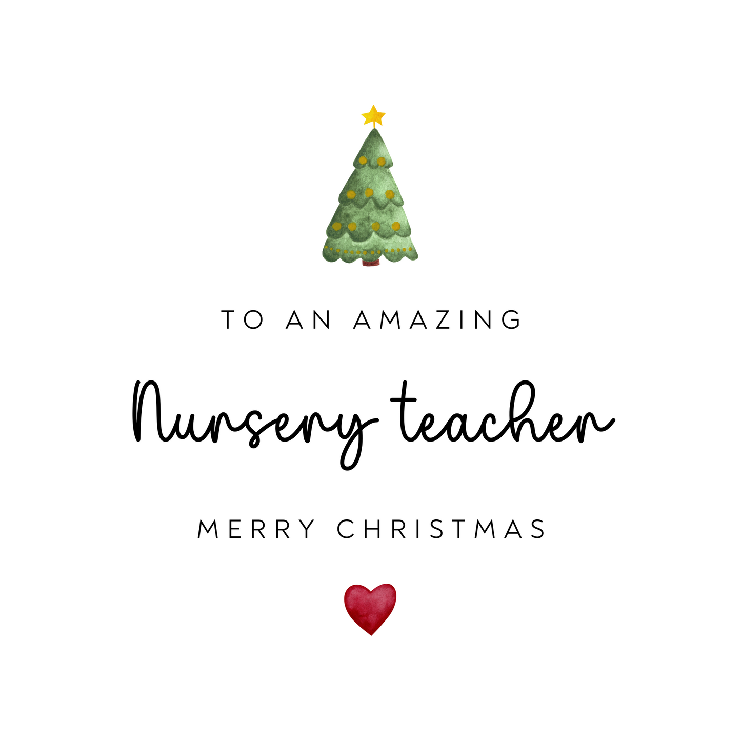 Nursery Teacher Christmas Candle Gift