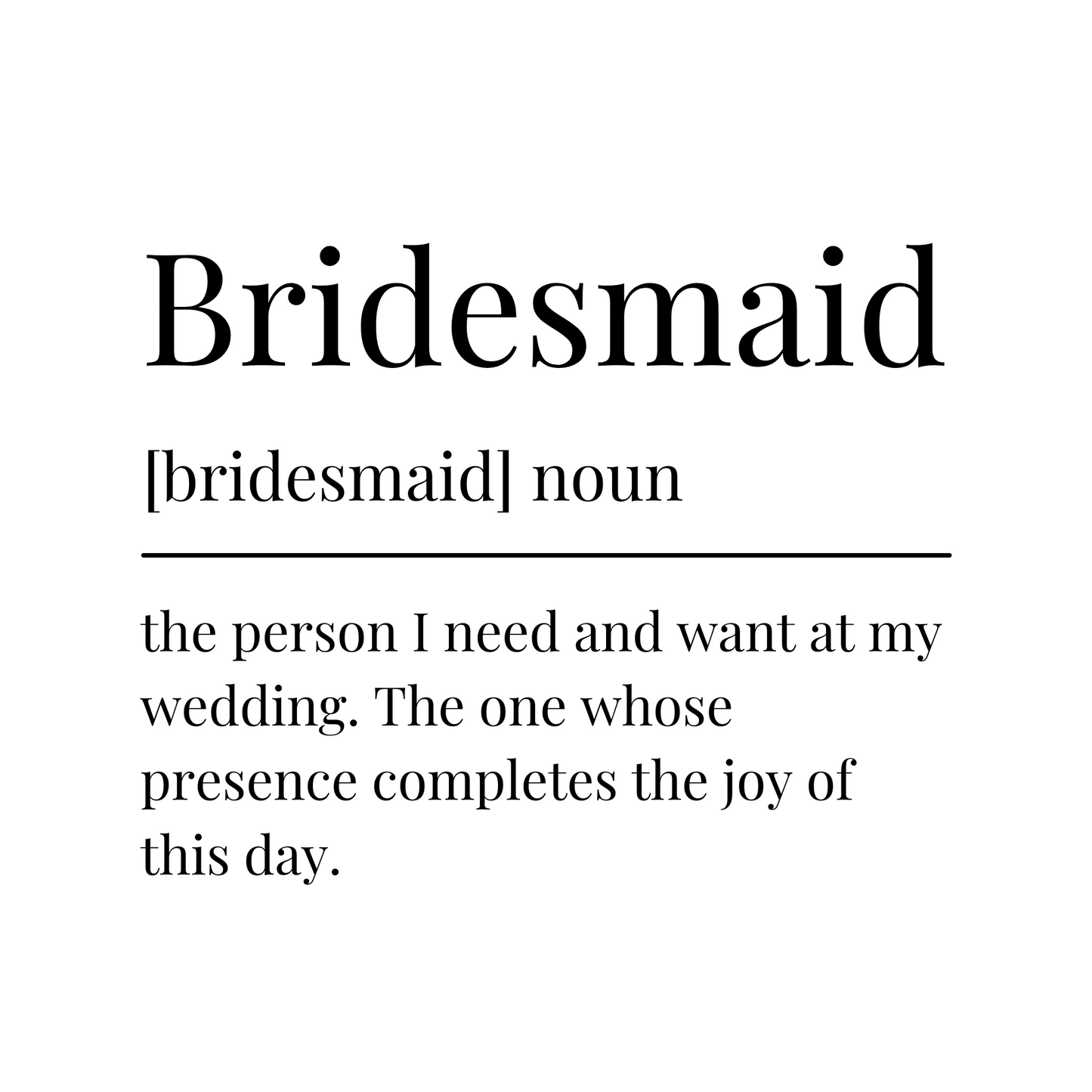 Bridesmaid Definition Candle Gift