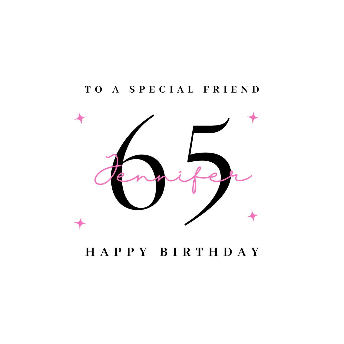 Friend 65th Birthday Candle Gift