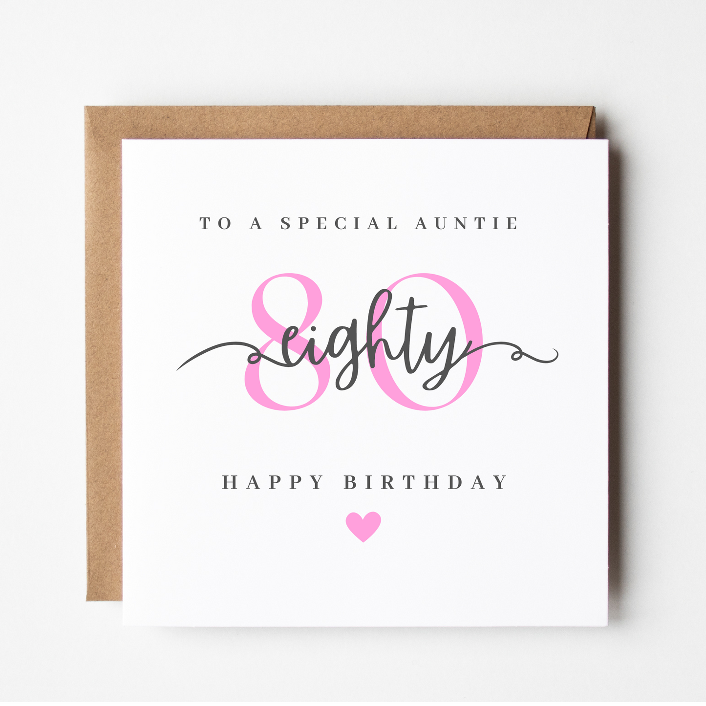 Auntie 80th Birthday Card