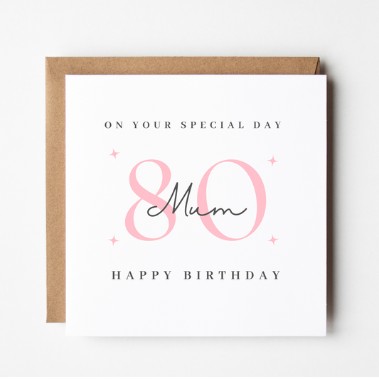 Mum 80th Birthday Card