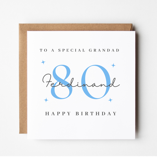 Grandad 80th Birthday Card