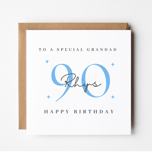 Grandad 90th Birthday Card