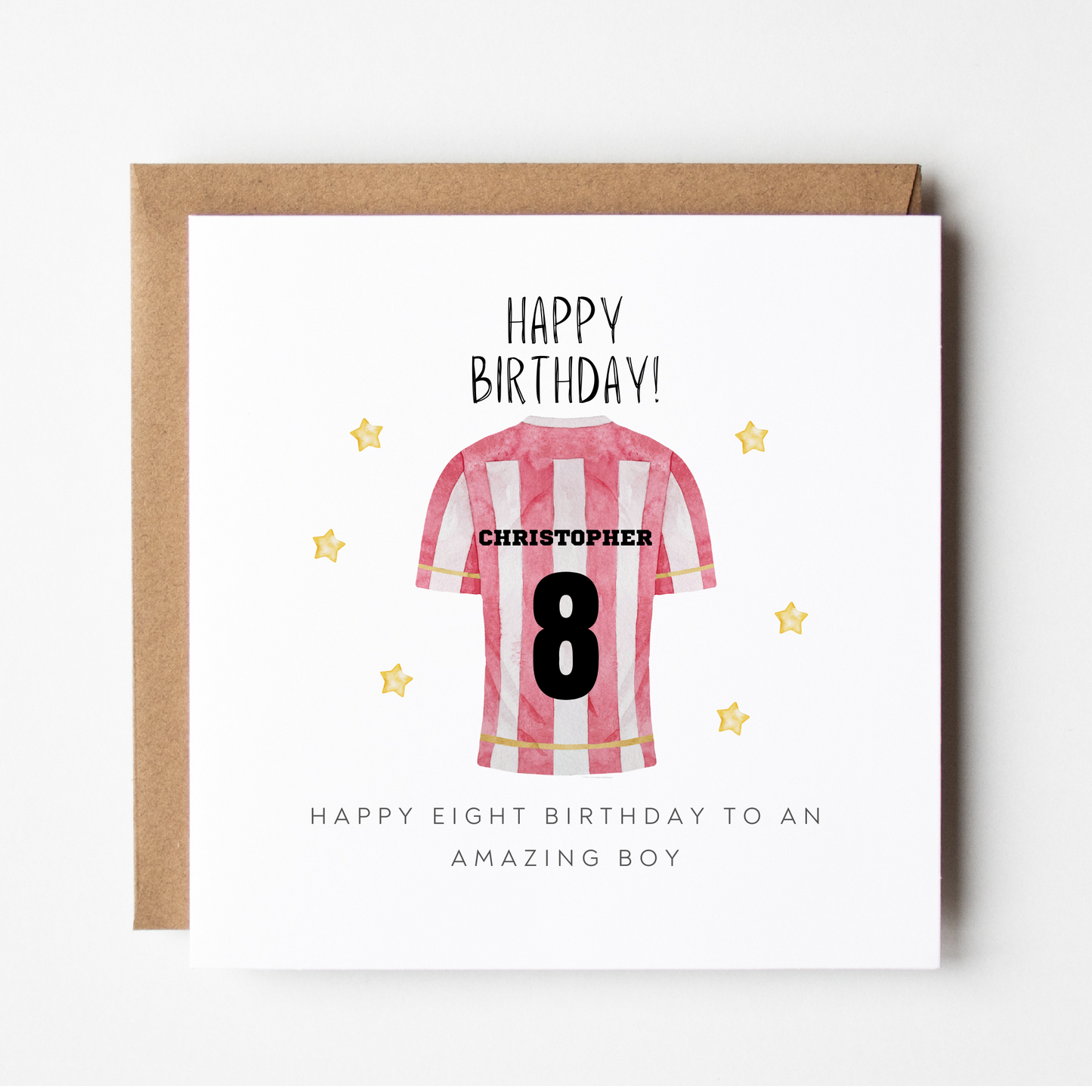 Football Birthday Card For Boy Age 8