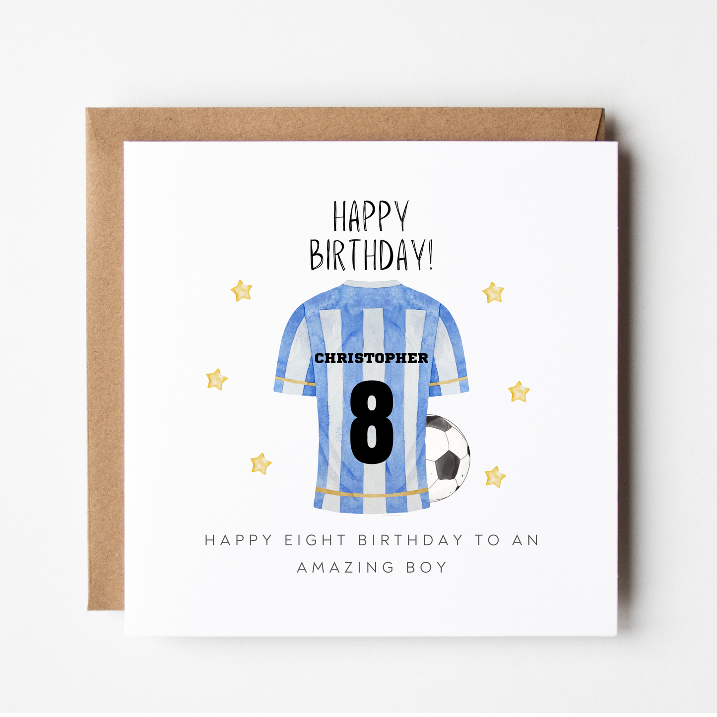 Football Birthday Card For Boy Age 8