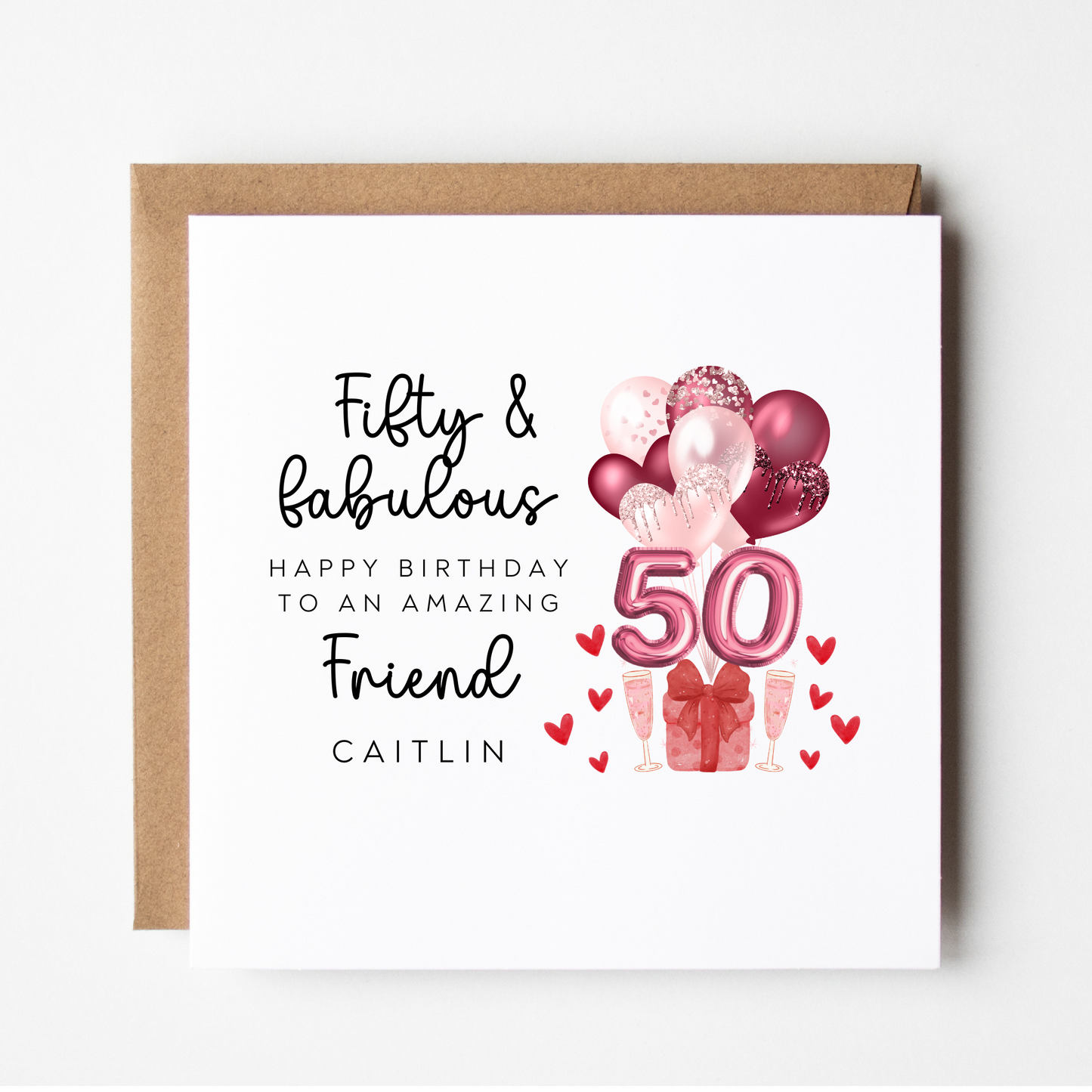 Friend 50th Birthday Card