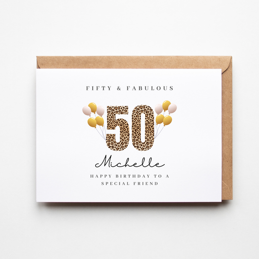 Friend 50th Birthday Card