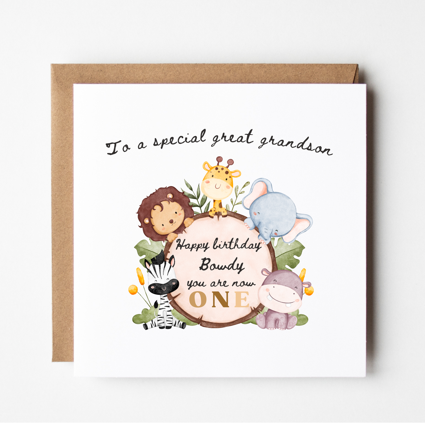 Great Grandson 1st Birthday Card