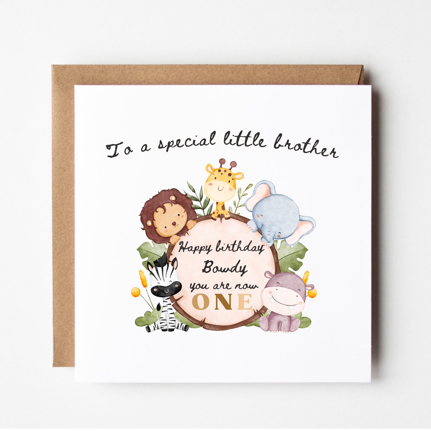 Little Brother 1st Birthday Card