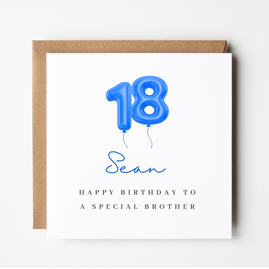 Brother 18th Birthday Card