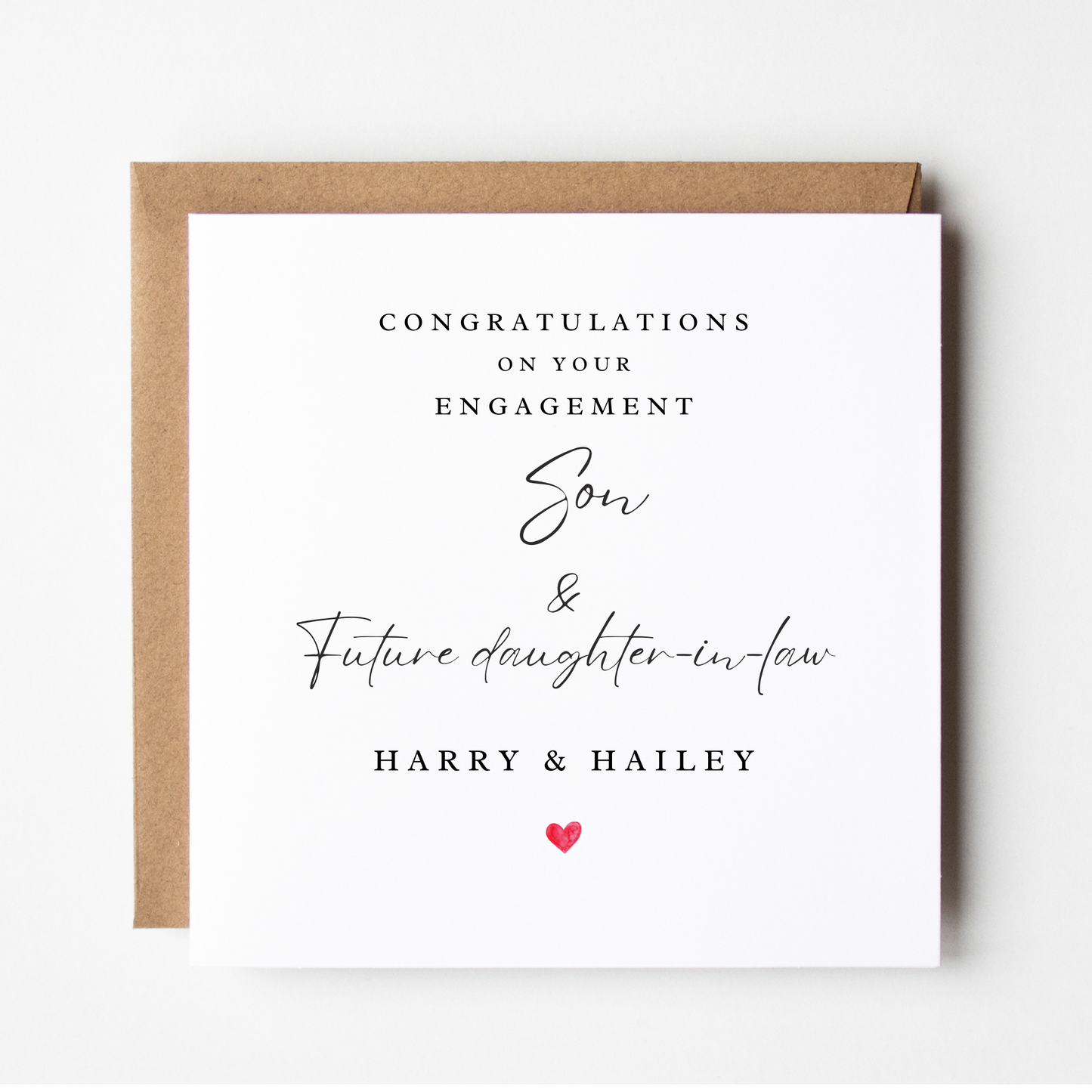 Son & Future Daughter-in-law Engagement Card