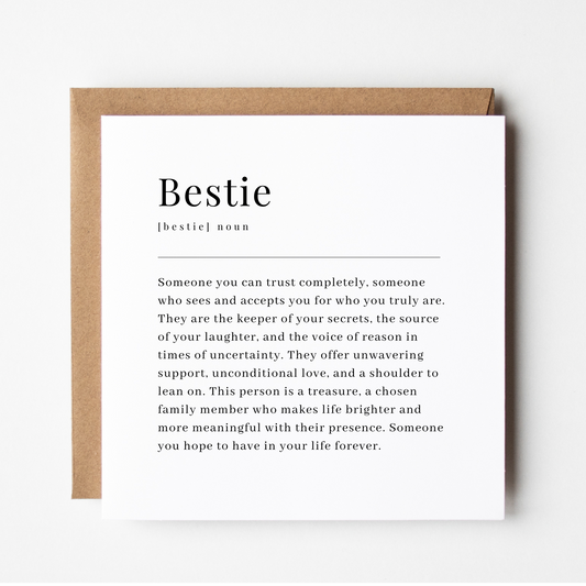 Bestie Birthday Card