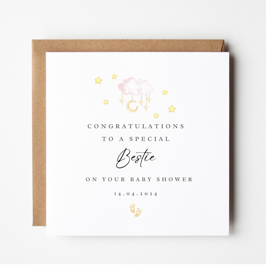 Bestie Baby Shower Card