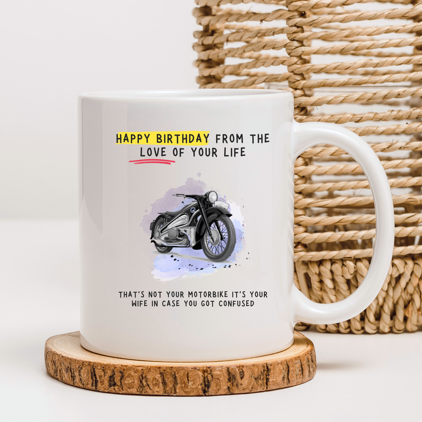 Funny Husband Motorbike Birthday Mug