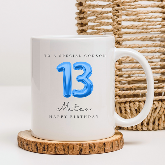 Godson 13th Birthday Mug