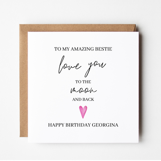 Bestie Birthday Card