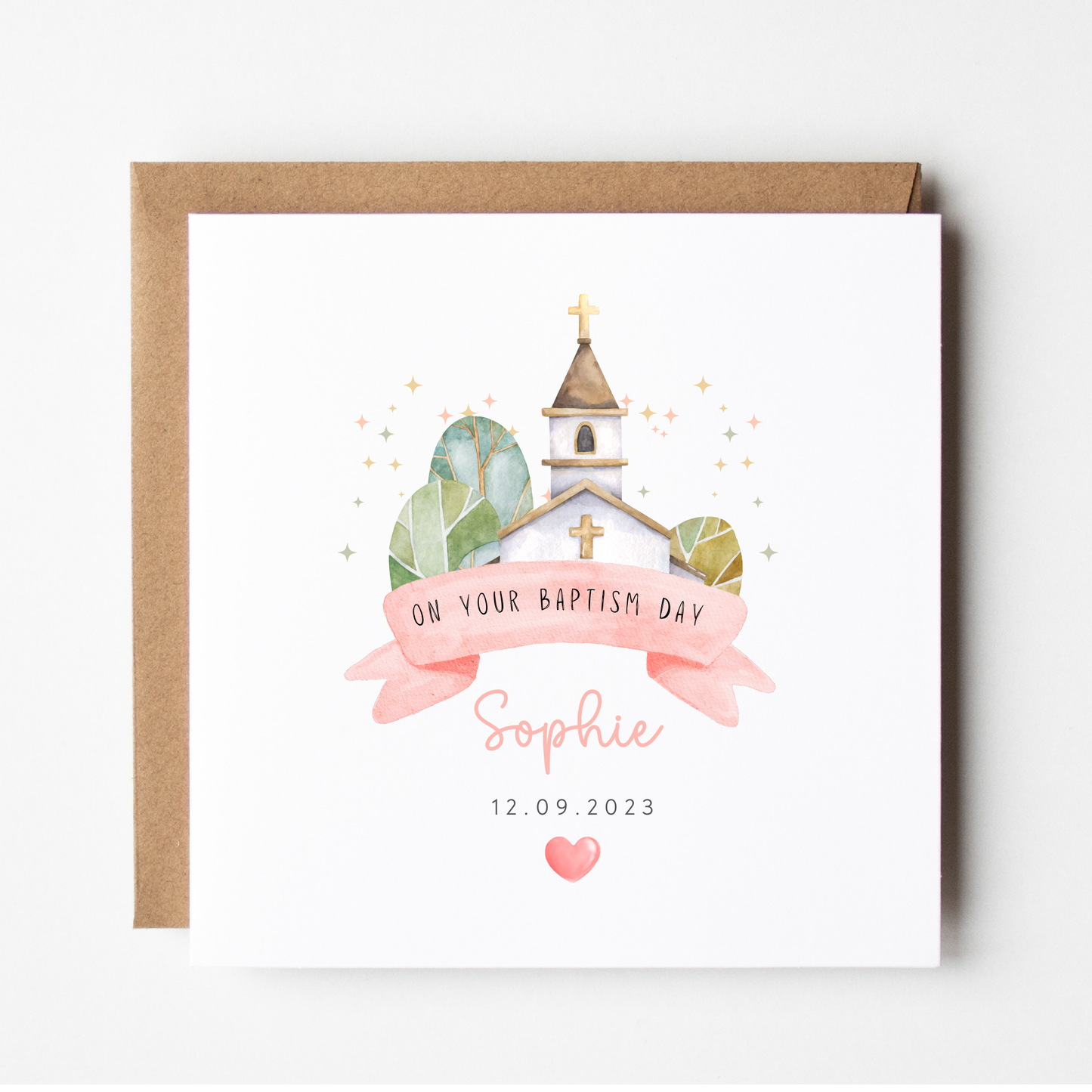 Baptism Card For Girl