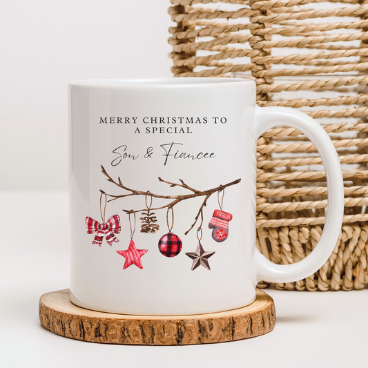 Son & Fiancee Christmas Mug